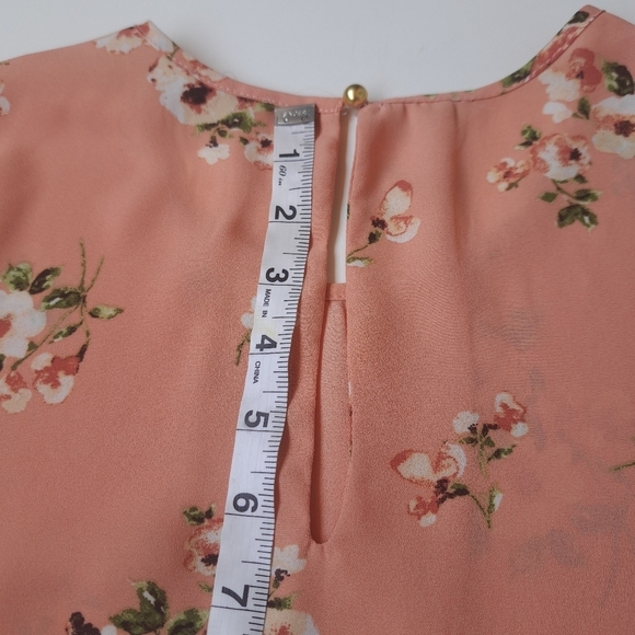 Lily White flowered blouse for women slim size S Polyester‎ - Picture 7 of 10